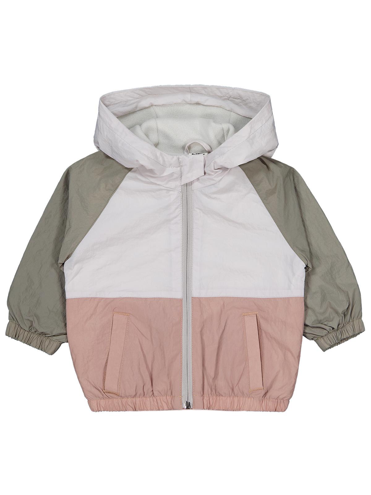 Civil Baby Blok Renkli İçi Polarlı 6-18 Ay Yağmurluk - Haki