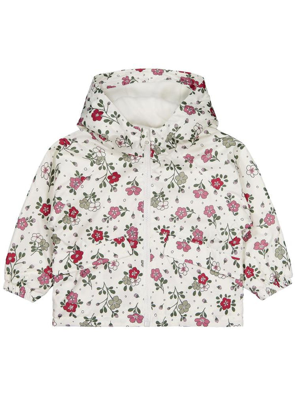 Civil Baby Çiçek Baskılı İçi Polarlı 6-18 Ay Yağmurluk - Ekru