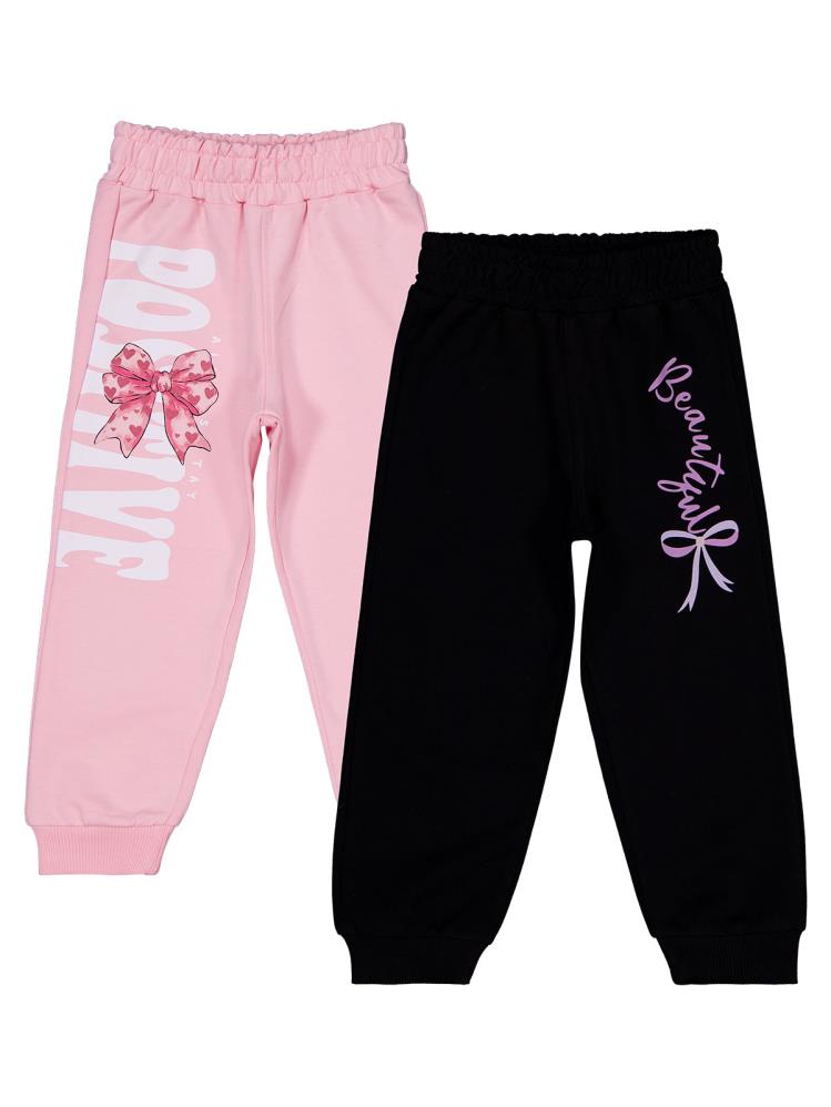 Civil Girls Fiyonk Baskılı 2'li Set 2-5 Yaş Eşofman Altı