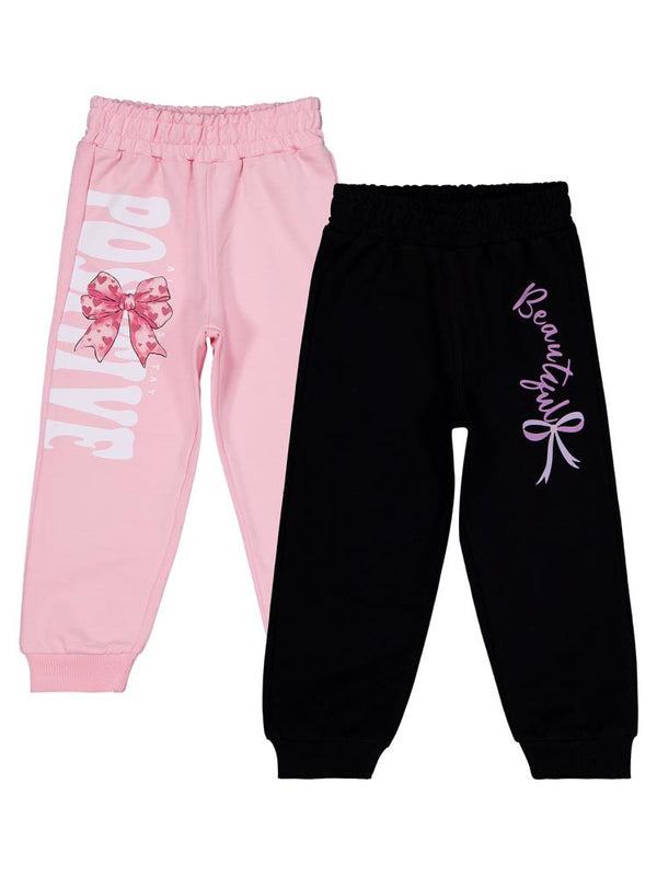 Civil Girls Fiyonk Baskılı 2'li Set 2-5 Yaş Eşofman Altı