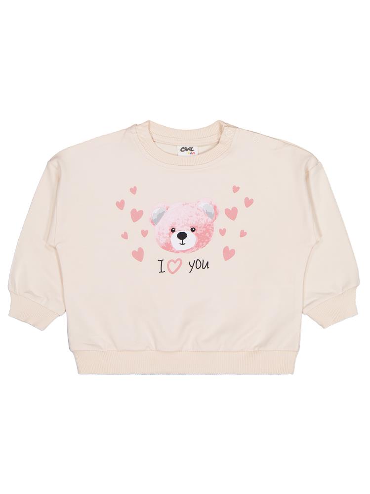 Civil Baby Ayıcık Baskılı 3'lü Set 6-18 Ay Sweatshirt