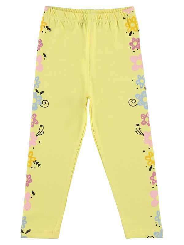 Civil Girls Çiçek Baskılı 3'lü Set 2-5 Yaş Tayt