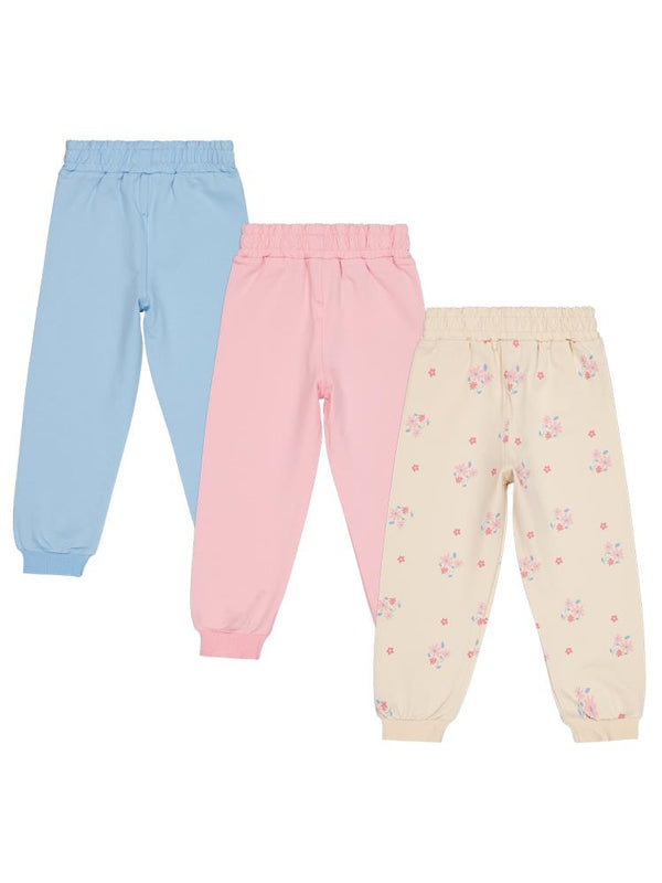 Civil Girls Tavşan Baskılı 3'lü Set 2-5 Yaş Eşofman Altı