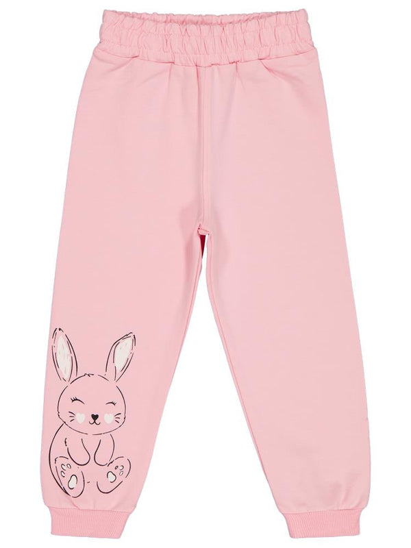 Civil Girls Tavşan Baskılı 3'lü Set 2-5 Yaş Eşofman Altı