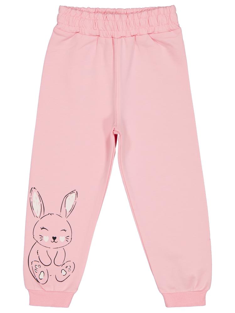 Civil Girls Tavşan Baskılı 3'lü Set 2-5 Yaş Eşofman Altı