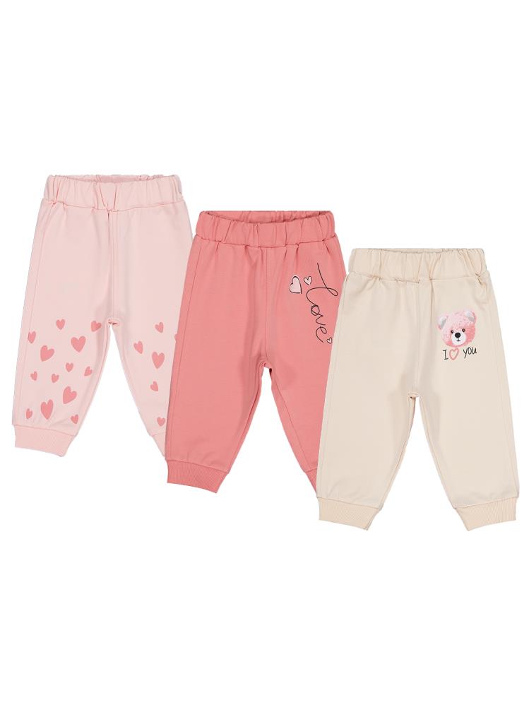 Civil Baby Ayıcık Baskılı 3'lü Set 6-18 Ay Eşofman Altı