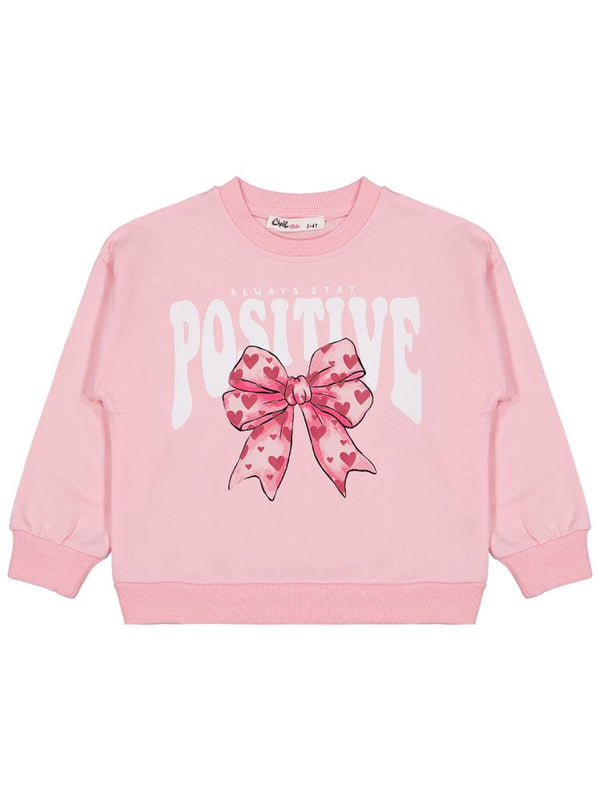 Civil Girls Fiyonk Baskılı 2'li Set 2-5 Yaş Sweatshirt