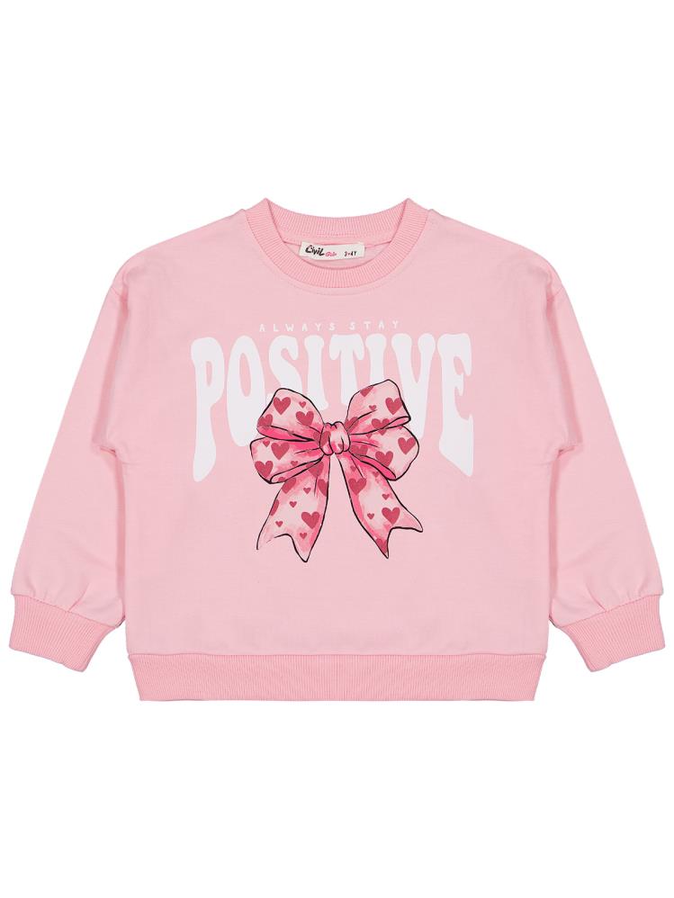 Civil Girls Fiyonk Baskılı 2'li Set 2-5 Yaş Sweatshirt