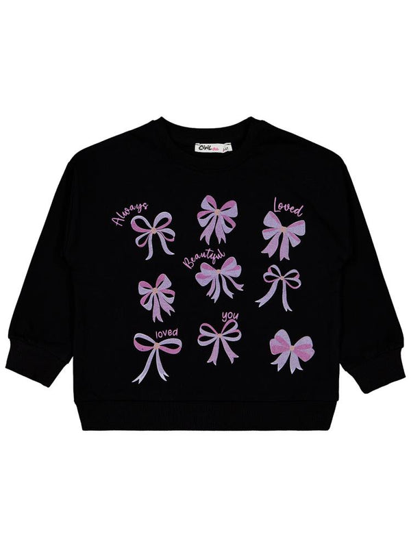 Civil Girls Fiyonk Baskılı 2'li Set 2-5 Yaş Sweatshirt