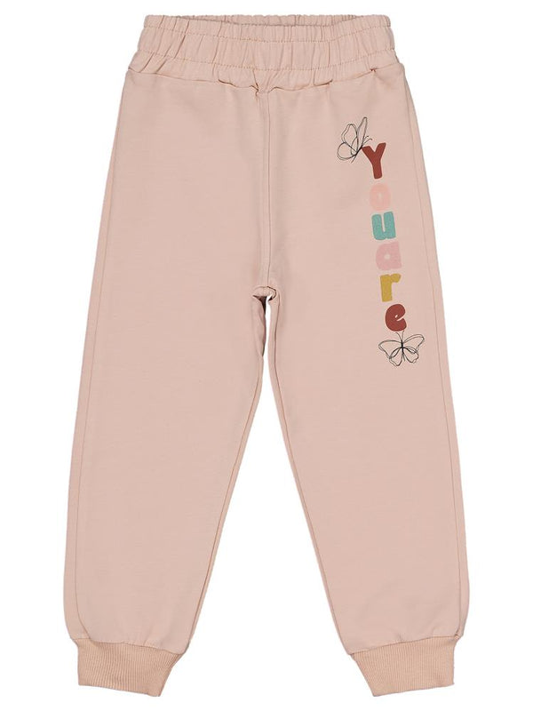 Civil Girls Kelebek Baskılı 3'lü Set 2-5 Yaş Eşofman Altı