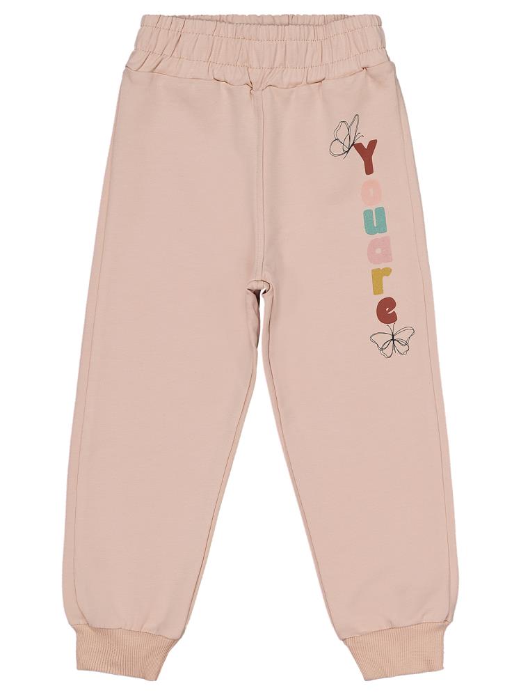 Civil Girls Kelebek Baskılı 3'lü Set 2-5 Yaş Eşofman Altı