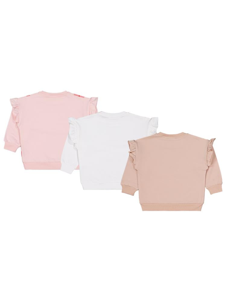 Civil Girls Kelebek Baskılı 3'lü Set 2-5 Yaş Sweatshirt