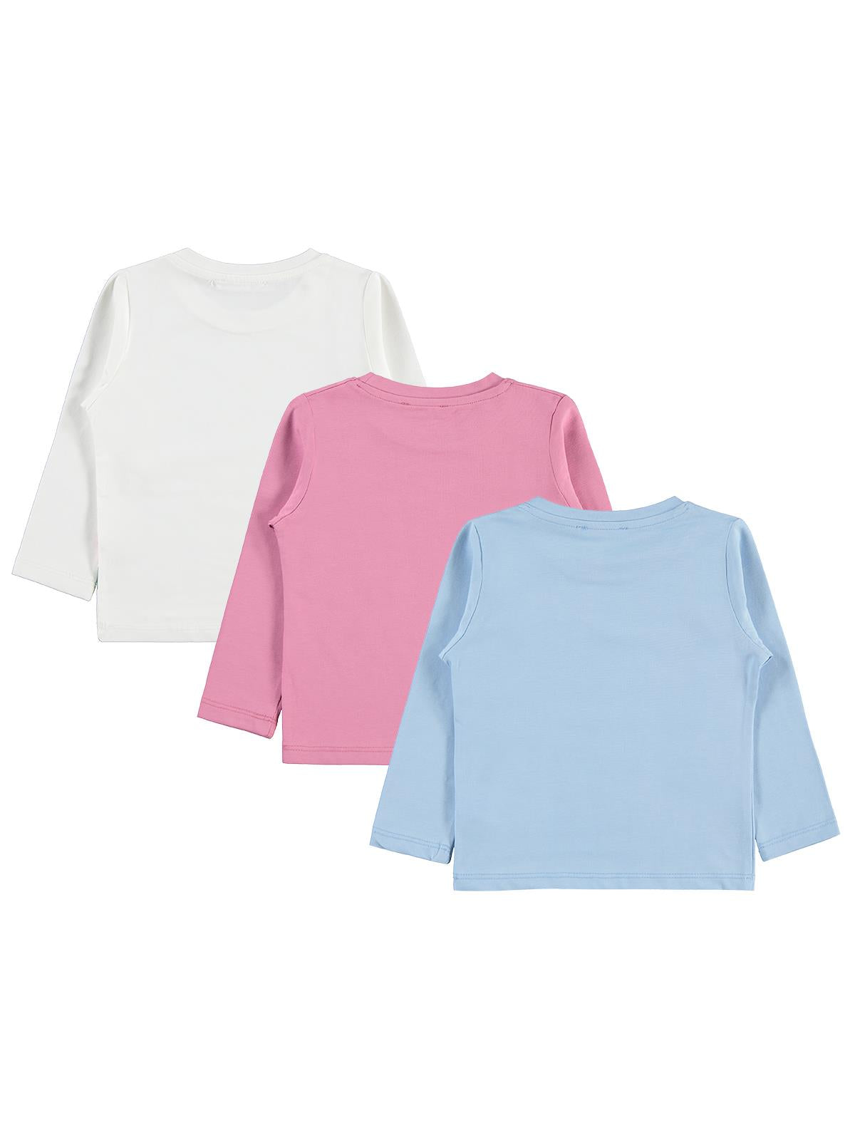 Civil Girls Kedi Baskılı 3'lü Set 2-5 Yaş Sweatshirt
