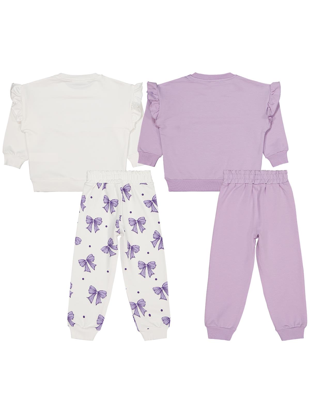 Civil Girls Fiyonk Baskılı 2'li Set 2-5 Yaş Takım
