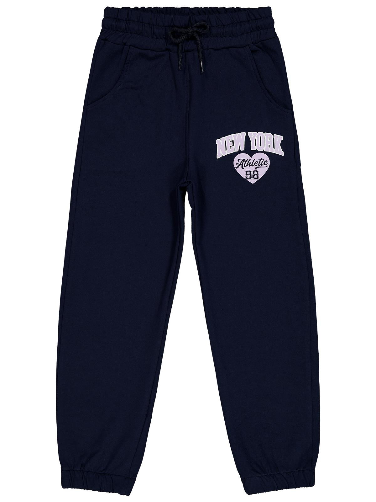 Civil Girls New York Baskılı 2'li Set 6-9 Yaş Eşofman Altı