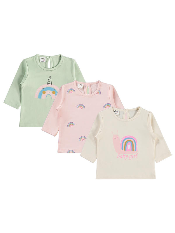 Civil Baby Unicorn Baskılı 3'lü Set 6-18 Ay Sweatshirt