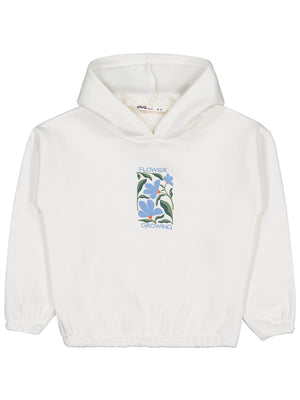 Civil Girls Flower Baskılı 10-13 Yaş Sweatshirt - Ekru