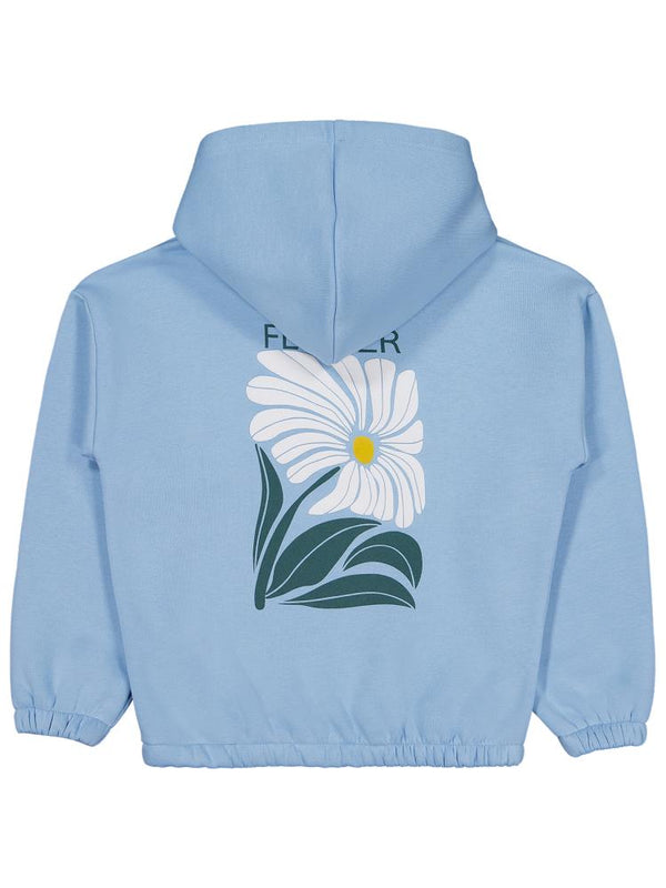 Civil Girls Flower Baskılı 6-9 Yaş Sweatshirt - Ekru