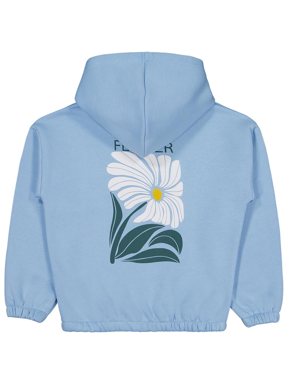 Civil Girls Flower Baskılı 10-13 Yaş Sweatshirt - Ekru