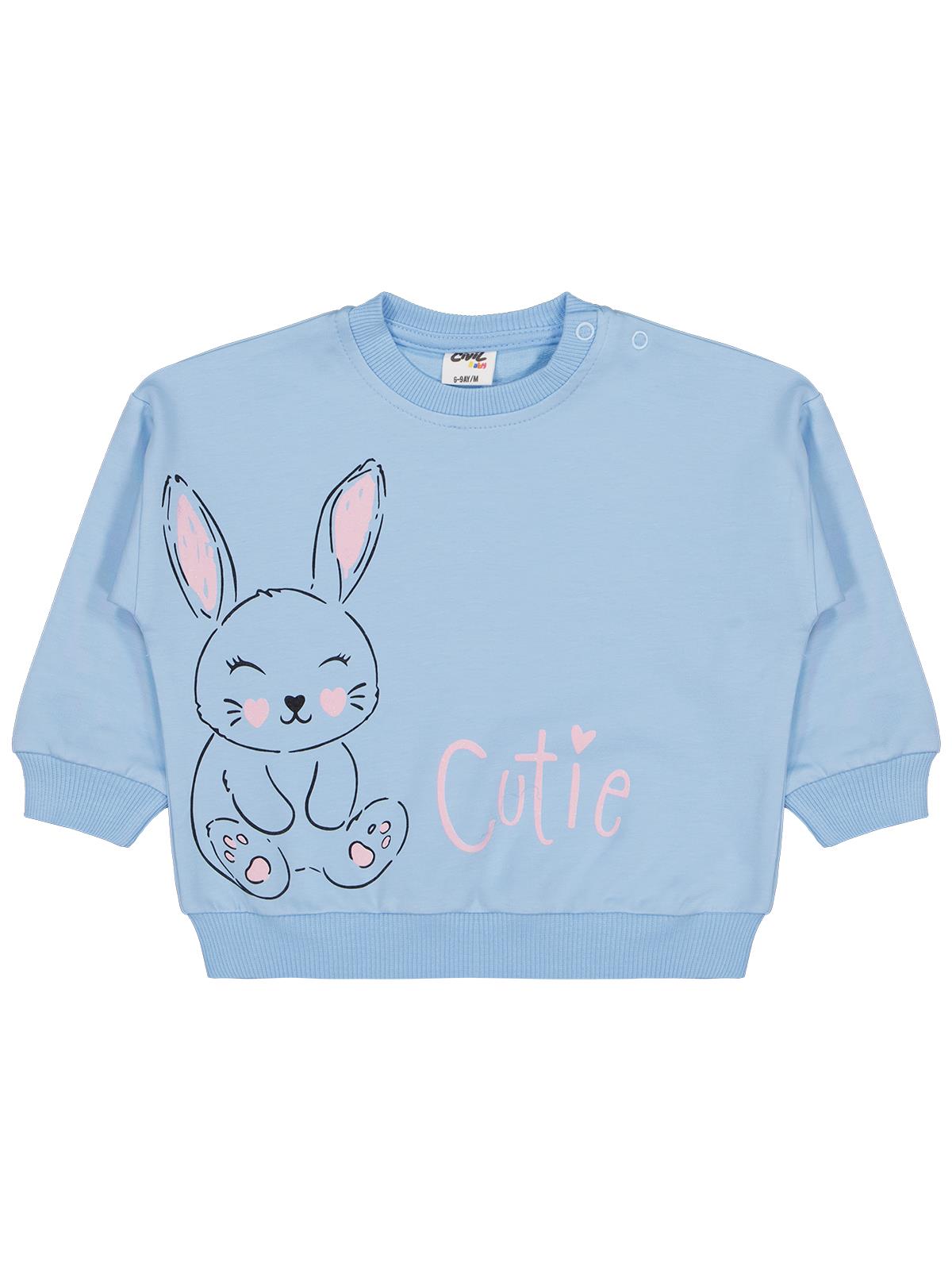 Civil Baby Tavşan Baskılı 3'lü Set 6-18 Ay Sweatshirt