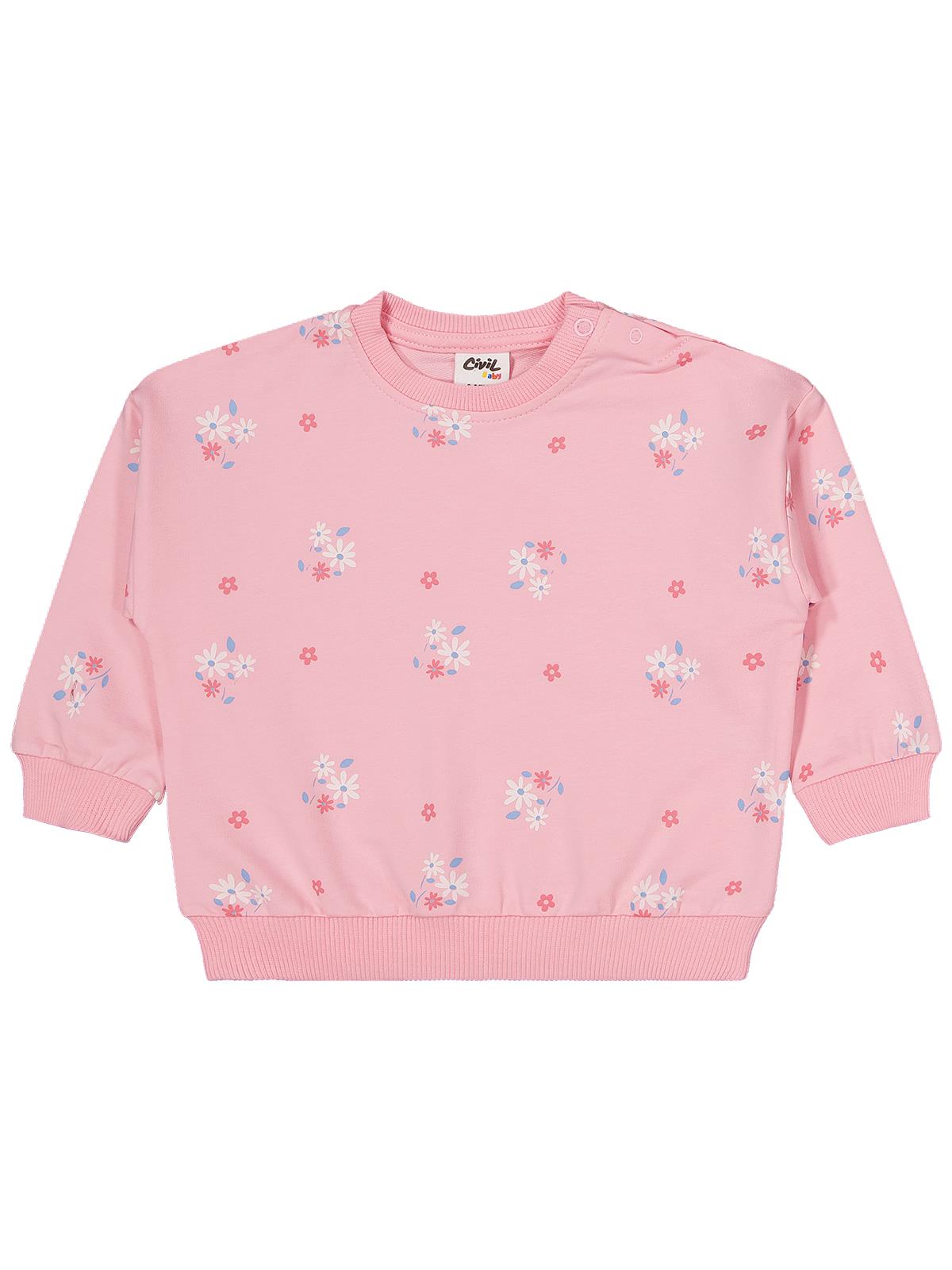 Civil Baby Tavşan Baskılı 3'lü Set 6-18 Ay Sweatshirt