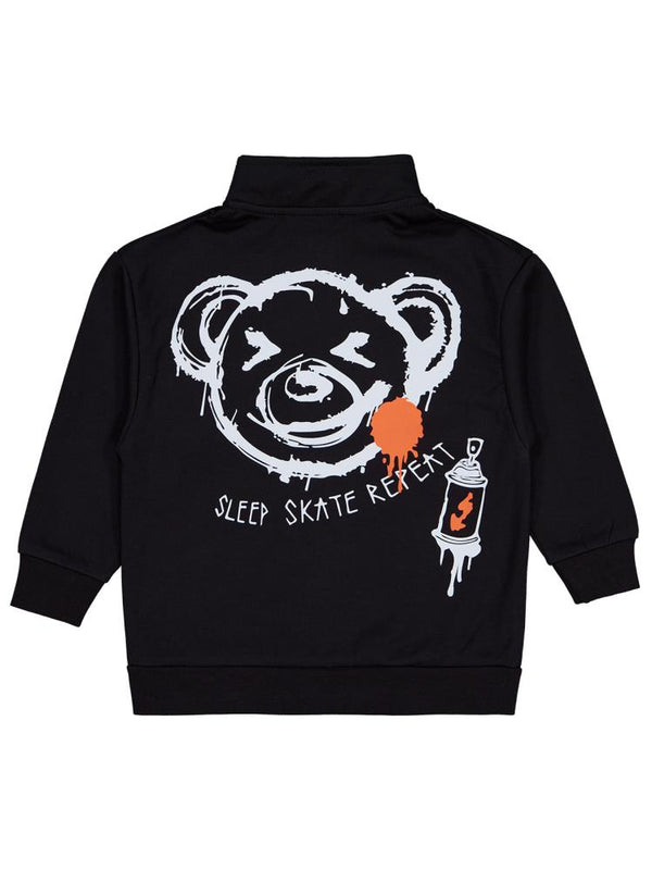 Civil Boys Bear Baskılı 2-5 Yaş Hırka - Siyah