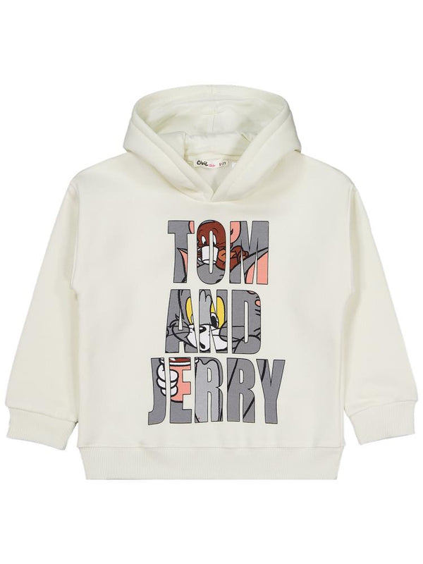 Tom And Jerry 6-9 Yaş Sweatshirt - Ekru
