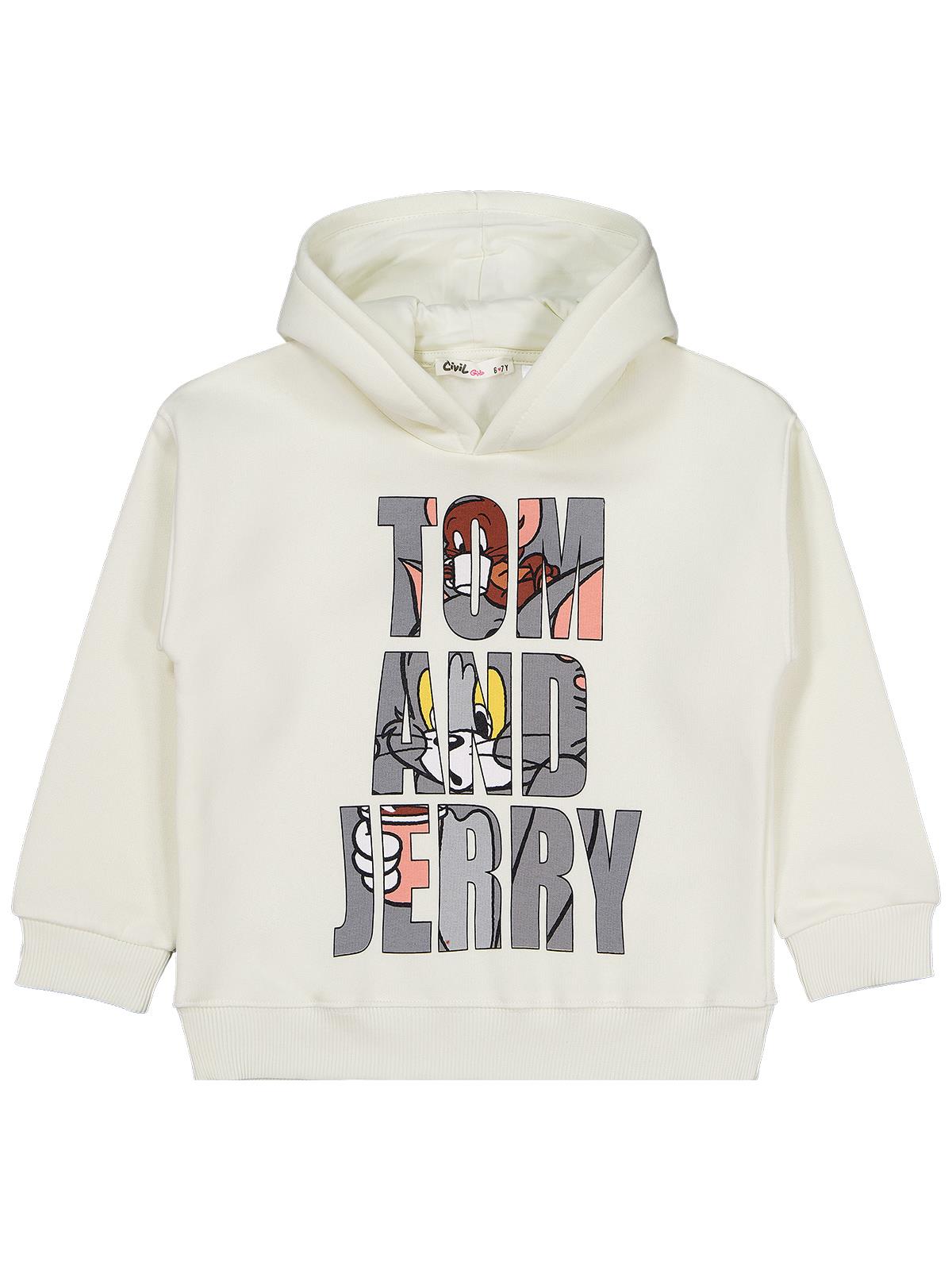 Tom And Jerry 6-9 Yaş Sweatshirt - Ekru