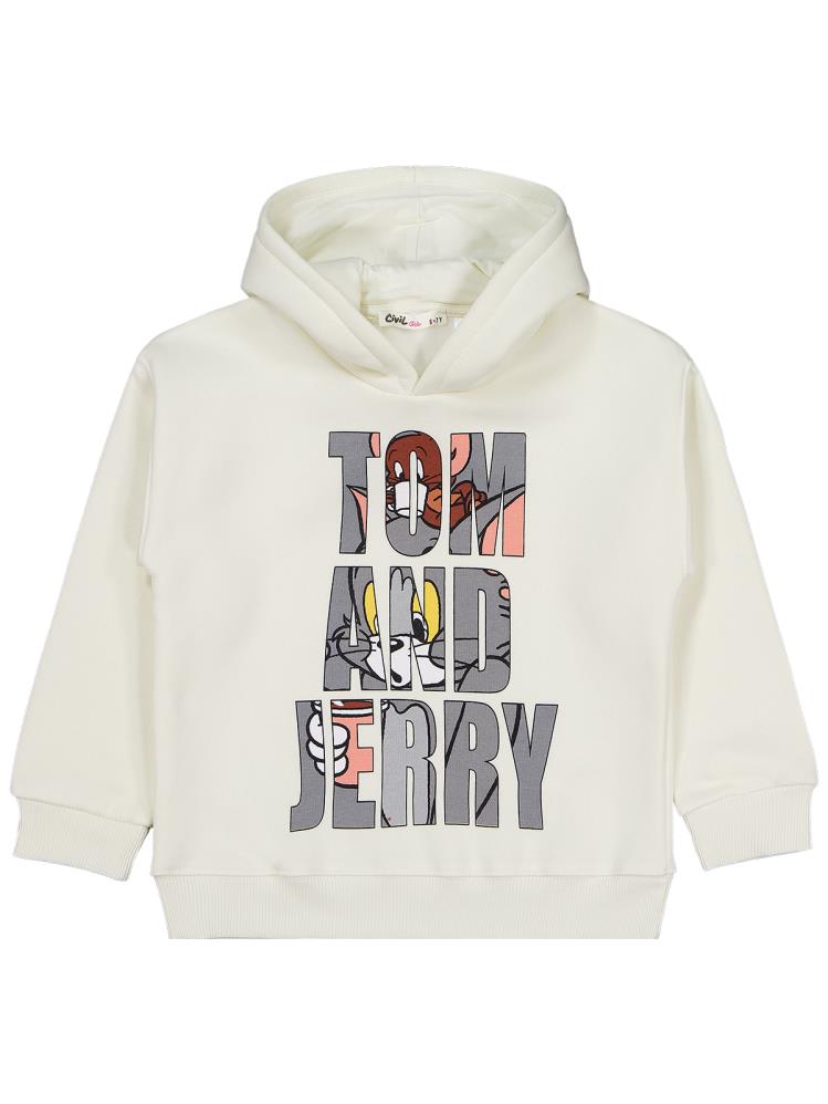 Tom And Jerry 6-9 Yaş Sweatshirt - Ekru