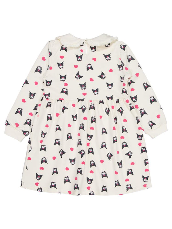 Kuromi 6-9 Yaş Elbise - Ekru