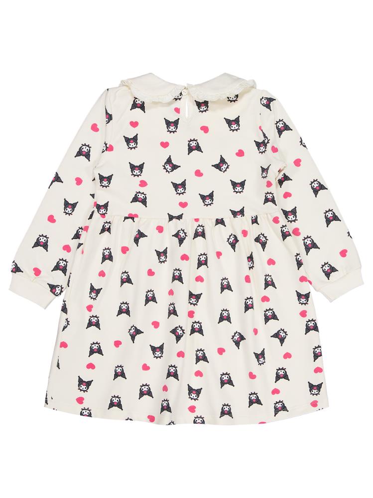 Kuromi 6-9 Yaş Elbise - Ekru
