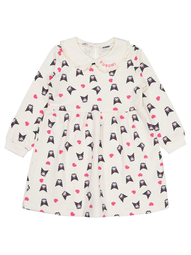 Kuromi 6-9 Yaş Elbise - Ekru