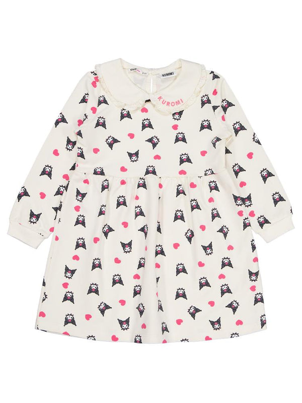 Kuromi 6-9 Yaş Elbise - Ekru