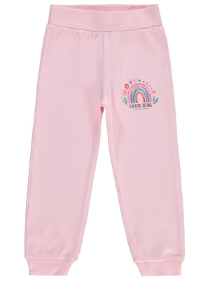 Civil Girls Rainbow Baskılı 2-5 Yaş Eşofman Altı - Pembe