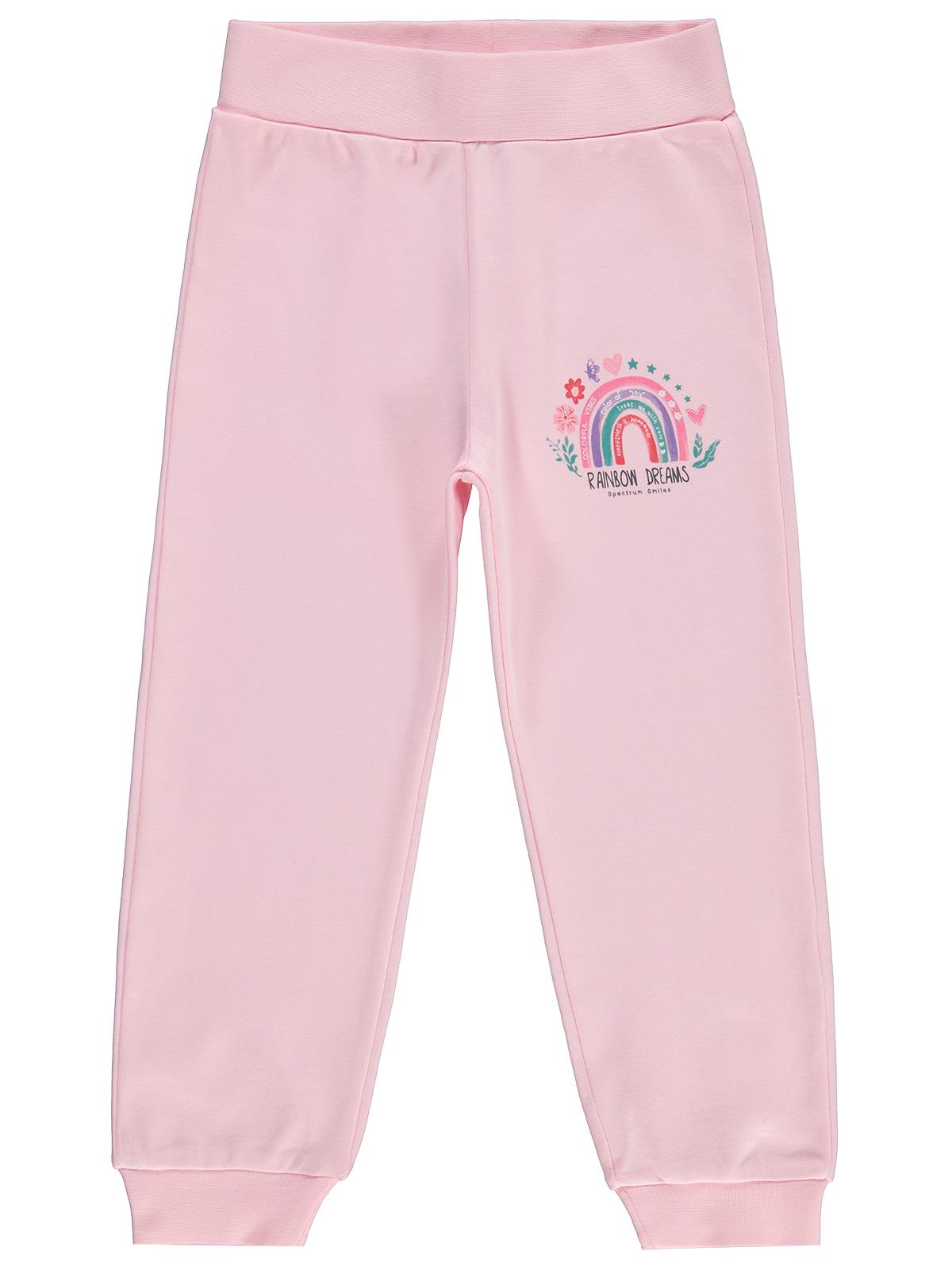 Civil Girls Rainbow Baskılı 2-5 Yaş Eşofman Altı - Pembe