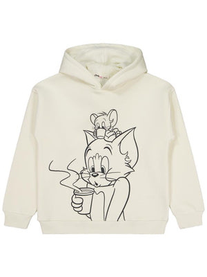 Tom And Jerry 10-13 Yaş Sweatshirt - Ekru