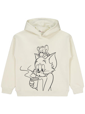 Tom And Jerry 10-13 Yaş Sweatshirt - Ekru