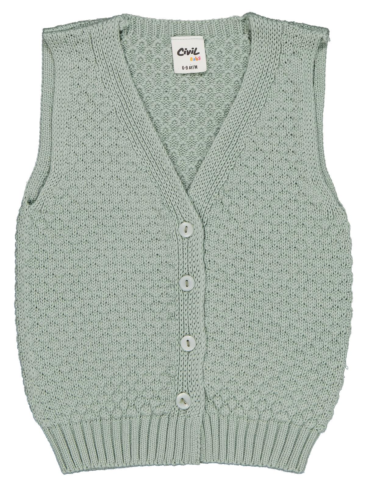 Civil Baby Baklava Desen 6-18 Ay Yelek - Haki