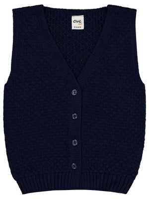 Civil Baby Baklava Desen 6-18 Ay Yelek - Lacivert