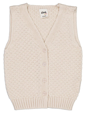 Civil Baby Baklava Desen 6-18 Ay Yelek - Bej