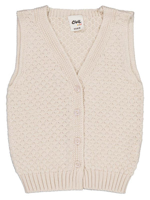 Civil Baby Baklava Desen 6-18 Ay Yelek - Bej