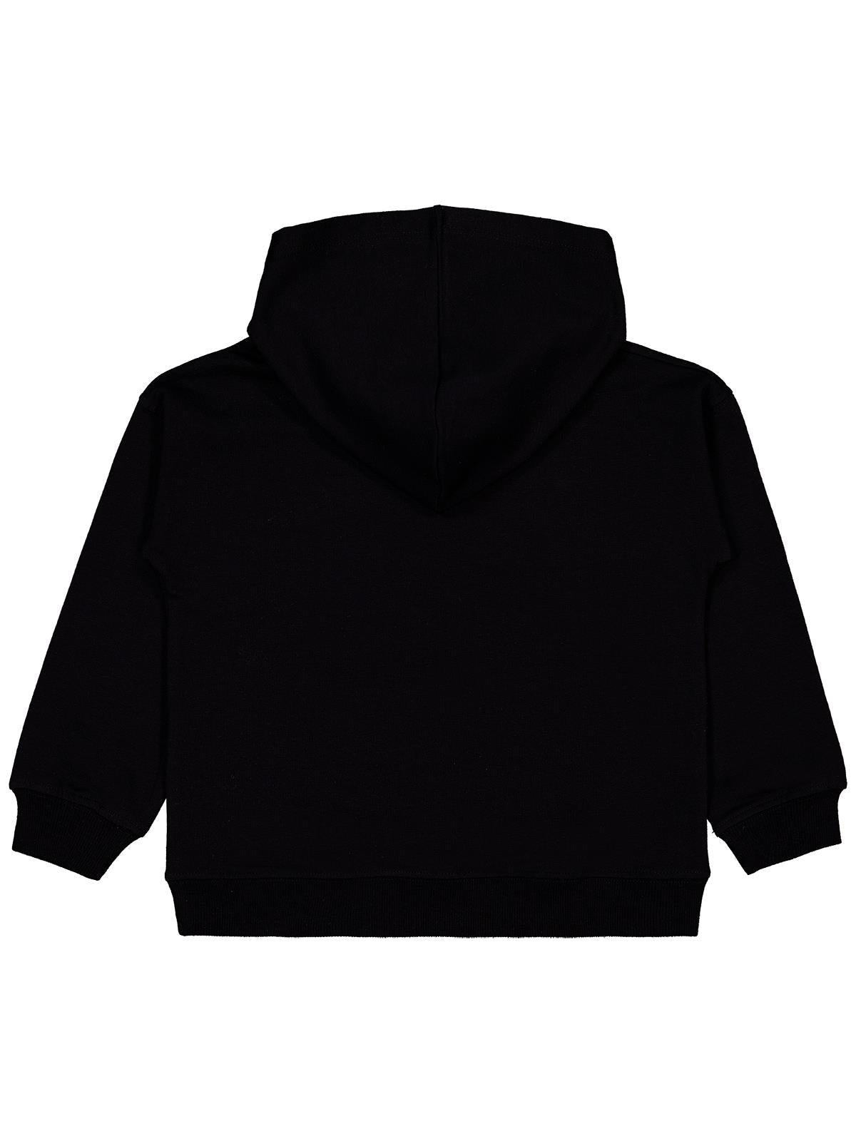 Looney Tunes Sweatshirt | 2 İp Uzun Kol Kapşonlu Baskılı | Okul Kreş ve Günlük Kullanım - Siyah