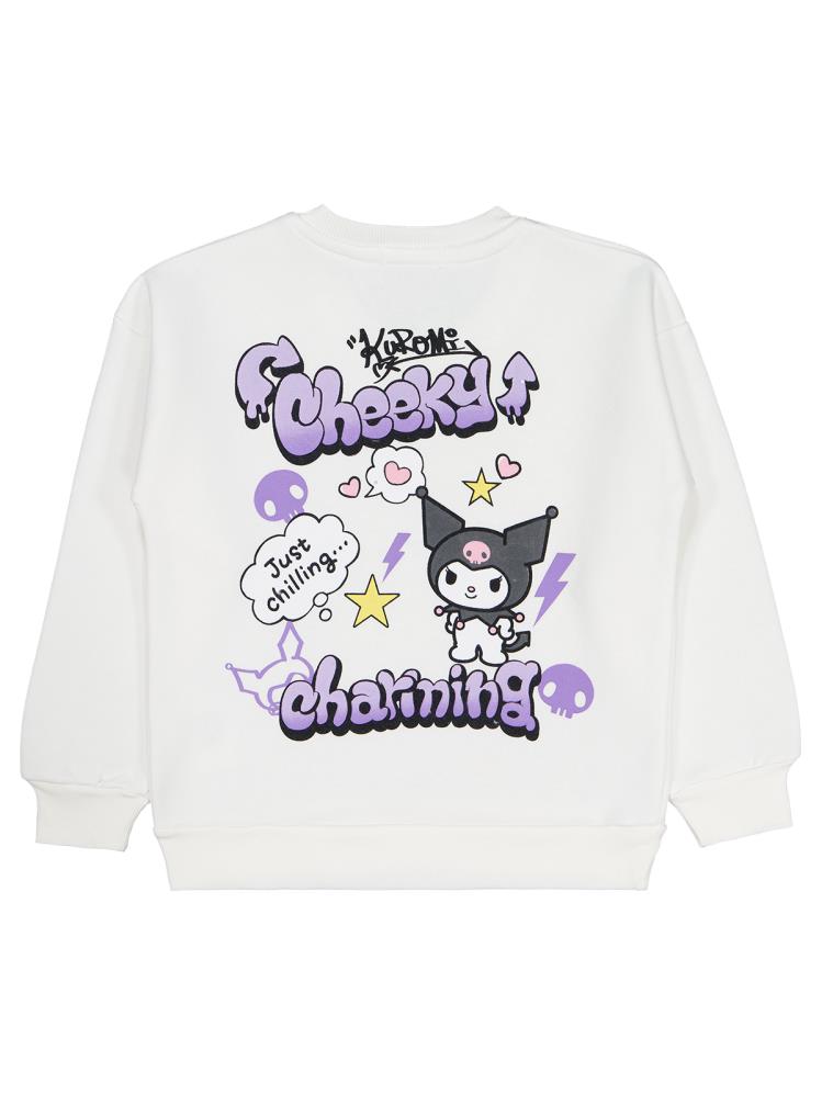 Kuromi 6-9 Yaş Sweatshirt - Ekru