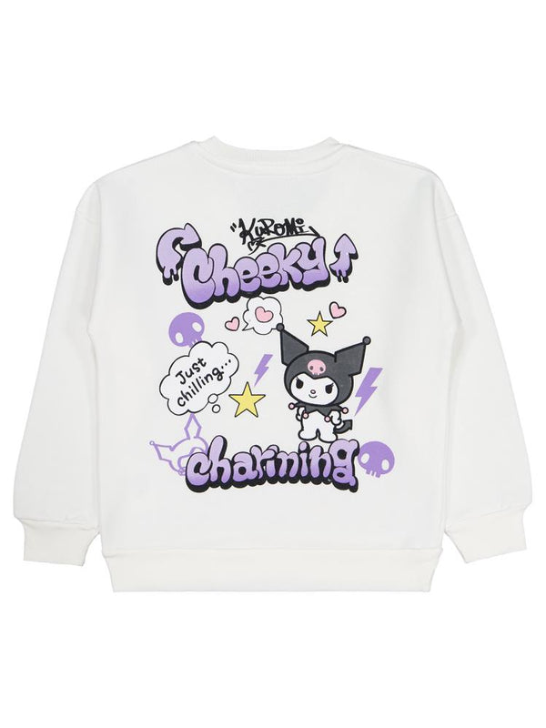 Kuromi 6-9 Yaş Sweatshirt - Ekru
