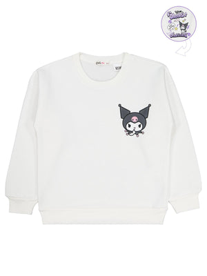 Kuromi 6-9 Yaş Sweatshirt - Ekru