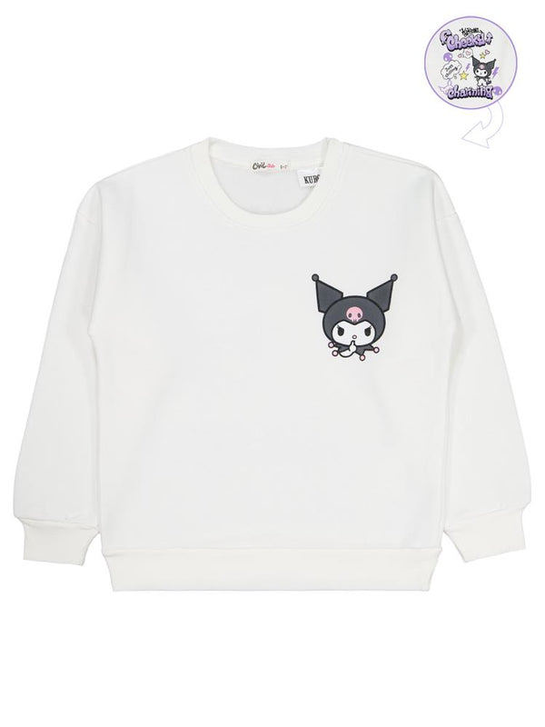 Kuromi 6-9 Yaş Sweatshirt - Ekru