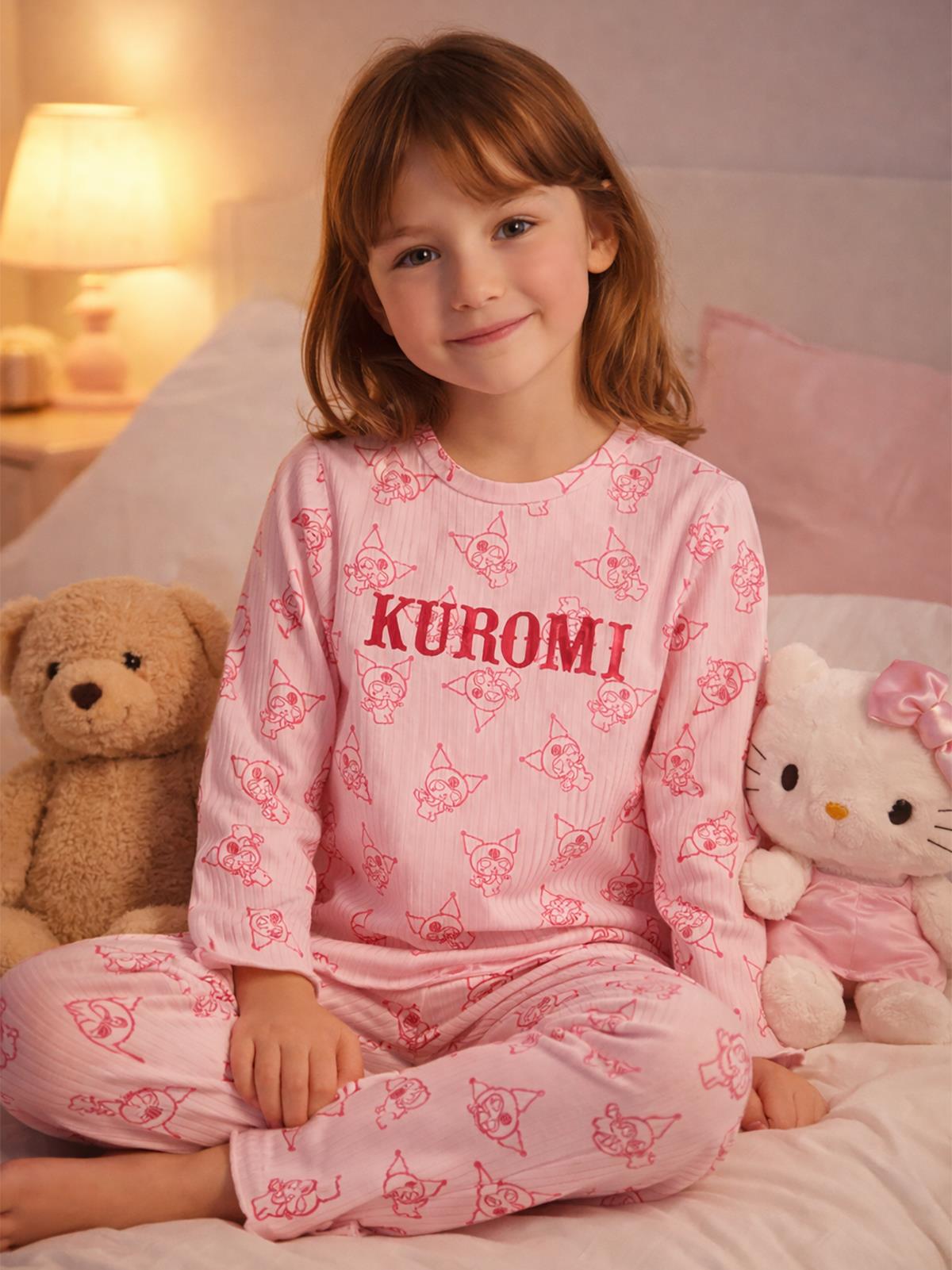 Kuromi 6-9 Yaş Pijama Takımı - Pembe