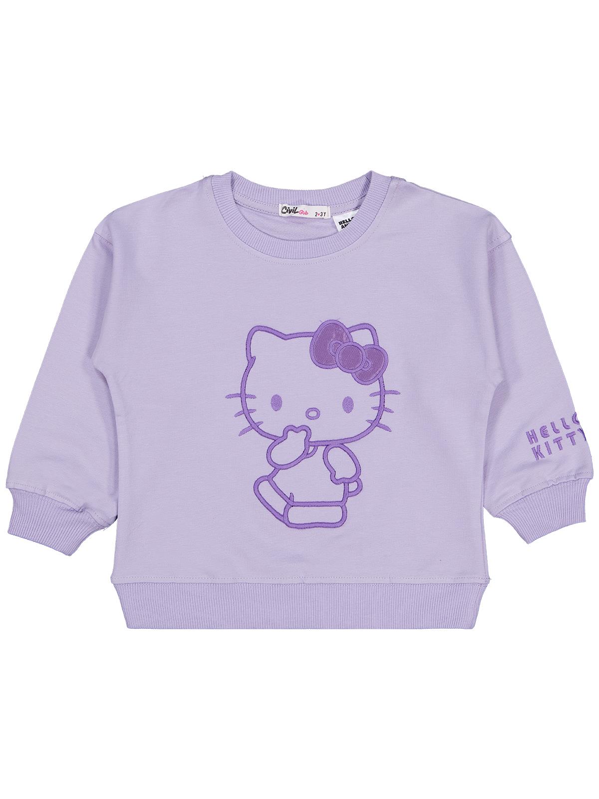 Hello Kitty 2-5 Yaş Sweatshirt - Lila