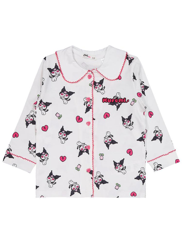 Kuromi 2-5 Yaş Pijama Takımı - Ekru