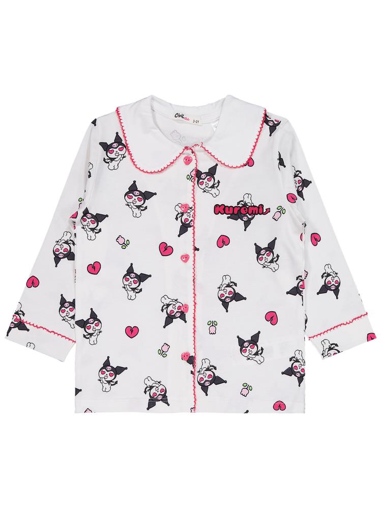 Kuromi 2-5 Yaş Pijama Takımı - Ekru